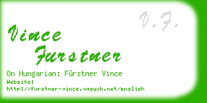 vince furstner business card